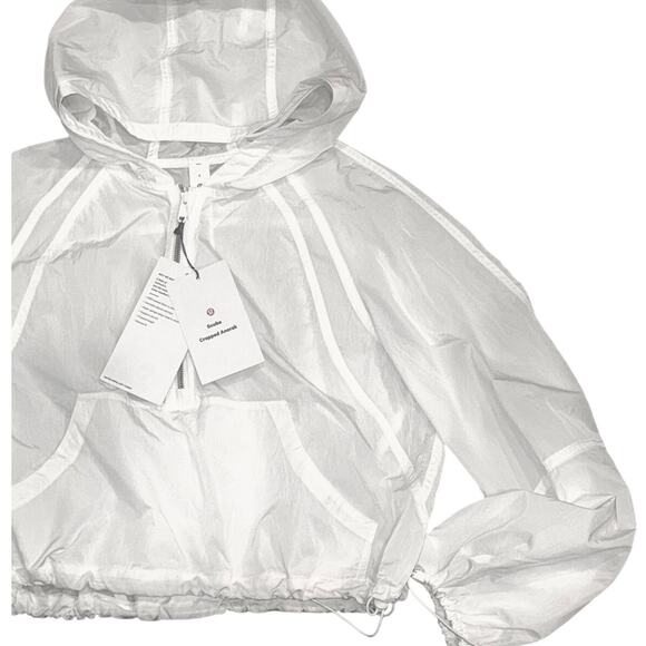 NWT Lululemon Scuba Cropped Anorak Jacket Size 6 White Water Resistant - Picture 9 of 14